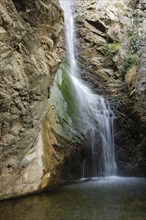 Millomeri waterfalls at Troodos mountains near famous village of Platres in Cyprus