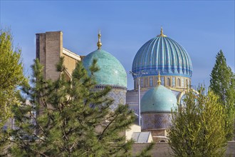 Domes in Khazret Imam Complex, Tashkent, Uzbekistan, Asia