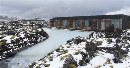 Blue Lagoon Thermal Bath in Iceland. Natural spa treatment