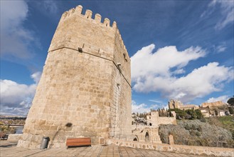 Toledo medieval bridge and cityscape, Spain, Europe