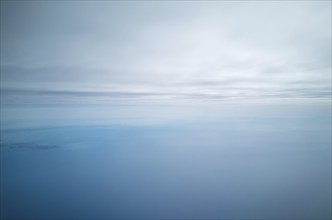 Cloudscape from above. blue sky cumulus clouds. Earth from above. Nature background