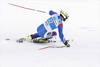 KAMCHATKA, RUSSIAN FEDERATION, APRIL 2, 2019: Russian Men's Alpine Skiing Championship, giant