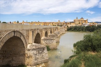 Roman Bridge and Guadalquivir river, Great Mosque, Cordoba, Spain, Europe