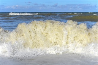 Sea wave in atlantic ocean at the french coast