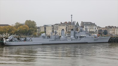 Former warship of the French Navy Escorteur d'Escadre Maille-Breze at the Quai de la Fosse, today