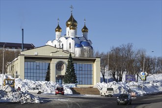 PETROPAVLOVSK CITY, KAMCHATKA, RUSSIA, JANUARY 6, 2018: Diocesan Spiritual and Enlightenment Center