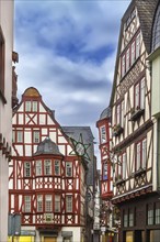 Street with half-timbered houses in Limburg old town, Germany, Europe