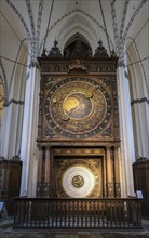 Rostock, Mecklenburg-Vorpommern, Germany, The astronomical clock in St Mary's Church, made in 1472