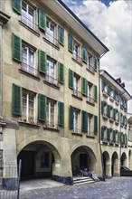 Street with historic houses in Bern downtown, Switzerland, Europe