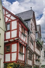 Street with half-timbered houses in Limburg old town, Germany, Europe