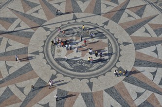 Compass rose, 50 meters in diameter, at the Padrão dos Descobrimentos, Monument to the Discoveries,