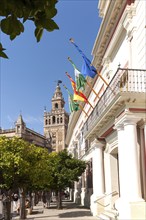 La Giralda tower of the cathedral originally built as a Moorish minaret in the twelfth century,