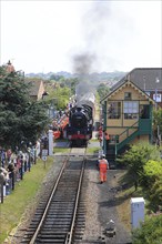 Heritage steam railway, Sheringham station, North Norfolk Railway, England, UK