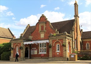 Railway train station building, Stowmarket, Suffolk, England, UK 1846 architect Frederick Barnes