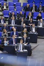 View of the AFD parliamentary group in the plenary of the Bundestag. Berlin, 31.01.2024