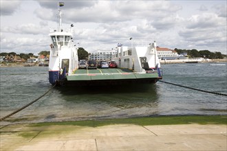 Sandbanks chain ferry from Studland Poole Harbour England