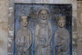 St Mary's Cathedral, interior view, stone slab of the two-born Count of Gleichen 1299