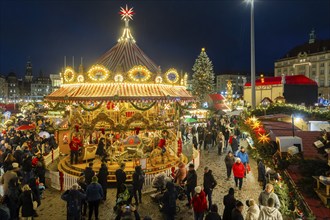 The Dresden Striezelmarkt is a Christmas market in Dresden. It has been held in Advent since 1434,