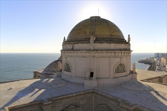 Dome and roof of cathedral church building, Cadiz, Spain, Europe