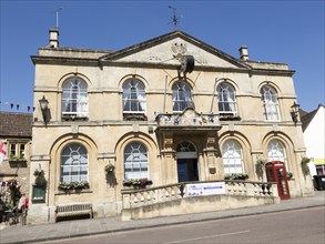 Georgian architecture of Town Hall building, Corsham, Wiltshire, England, UK dating from 1784