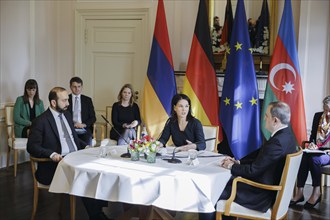 Trilateral meeting at Villa Borsig between Germany, Armenia and Azerbaijan. Annalena Bärbock