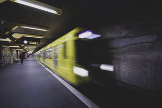 The underground line 9 runs at Schlossstraße in Steglitz in Berlin, 27 February 2024. Berliner