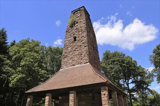 The viewing tower on the Weißer Stein. The Weißer Stein is a mountain peak and popular hiking