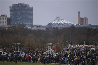 BERLIN, Germany, FEBRUARY 03: Demonstration at the Reichstag building under the motto 'We are the