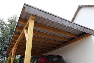 Modern and high-quality wooden carport