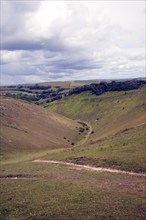 Devil's Dyke chalk dry valley, near Brighton, Sussex, England, United Kingdom, Europe