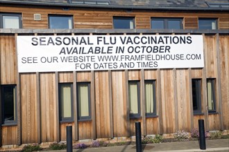 Sign on health centre for seasonal flu vaccinations