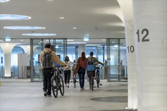 New bicycle car park at Amsterdam Central station, Stationsplein, space for around 7000 bicycles,