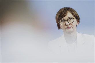 Bettina Stark-Watzinger (FDP), Federal Minister of Education and Research, at a press conference on