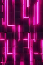 Abstract background composed of overlapping rectangles in various shades of magenta, AI generated