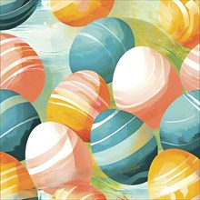 Abstract illustration of Easter with swirling pastel colors, resembling the soft hues of painted