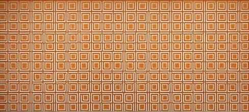 Abstract composition of an array of interlocking orange squares, AI generated