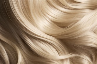 Close up of blond hair. KI generiert, generiert AI generated