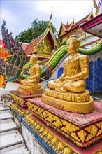 Sculptures at Wat Phra Yai, Buddhist Temple, Big Buddha Temple, religion, Buddhism, figure, statue,