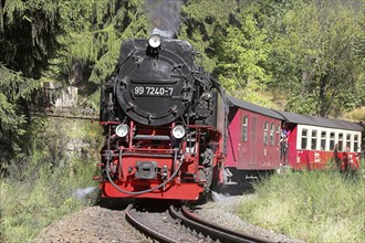 HSB, Harz narrow-gauge railway, locomotive, steam engine, smoke, HSB railway, Brockenbahn, Harz,