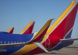 Oakland, California, Southwest Airlines planes on the ground at Oakland International Airport (OAK)