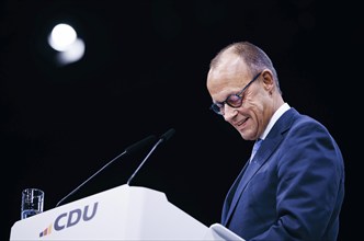 Friedrich Merz, party chairman of the CDU, photographed at the CDU Germany 2024 party conference in