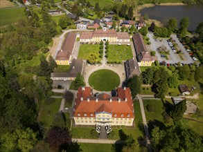 Rammenau Baroque Palace and Park in Lusatia, Rammenau, Saxony, Germany, Europe