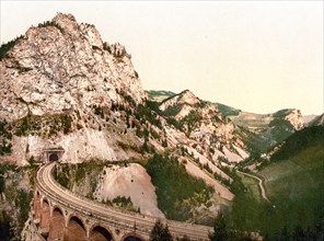 Semmering railway, Viaduct over the Kalte Rinne, Styria, former Austro-Hungary, today Austria, c.