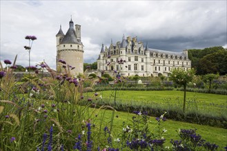 Chenonceau Castle, Château de Chenonceau, Department Indre-et-Loire, Centre-Val de Loire region,