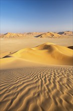 Sand dunes in the Rub Al Khali desert, the world's largest sand desert, Empty Quarter, Oman, Asia