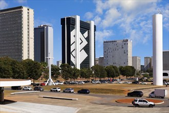 Hotel and business block, UNESCO, World Heritage Site, Brasilia, Federal district, Brazil, South