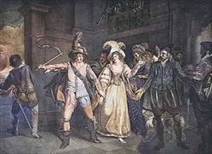 The Taming of the Shrew. Act III. Scene II. Padua in front of Baptista's house. Petruchio,