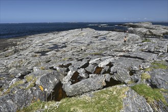 Archipelago landscape in Norway on the Atlantic