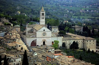 Basilica of Santa Chiara in Assisi, Umbria, Italy, Europe