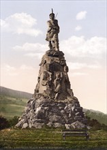 The Black Watch Monument, Aberfeldy, Scotland, Historic, digitally restored reproduction from a